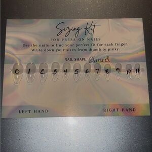 Almond Press-On Nails Sizing Kit